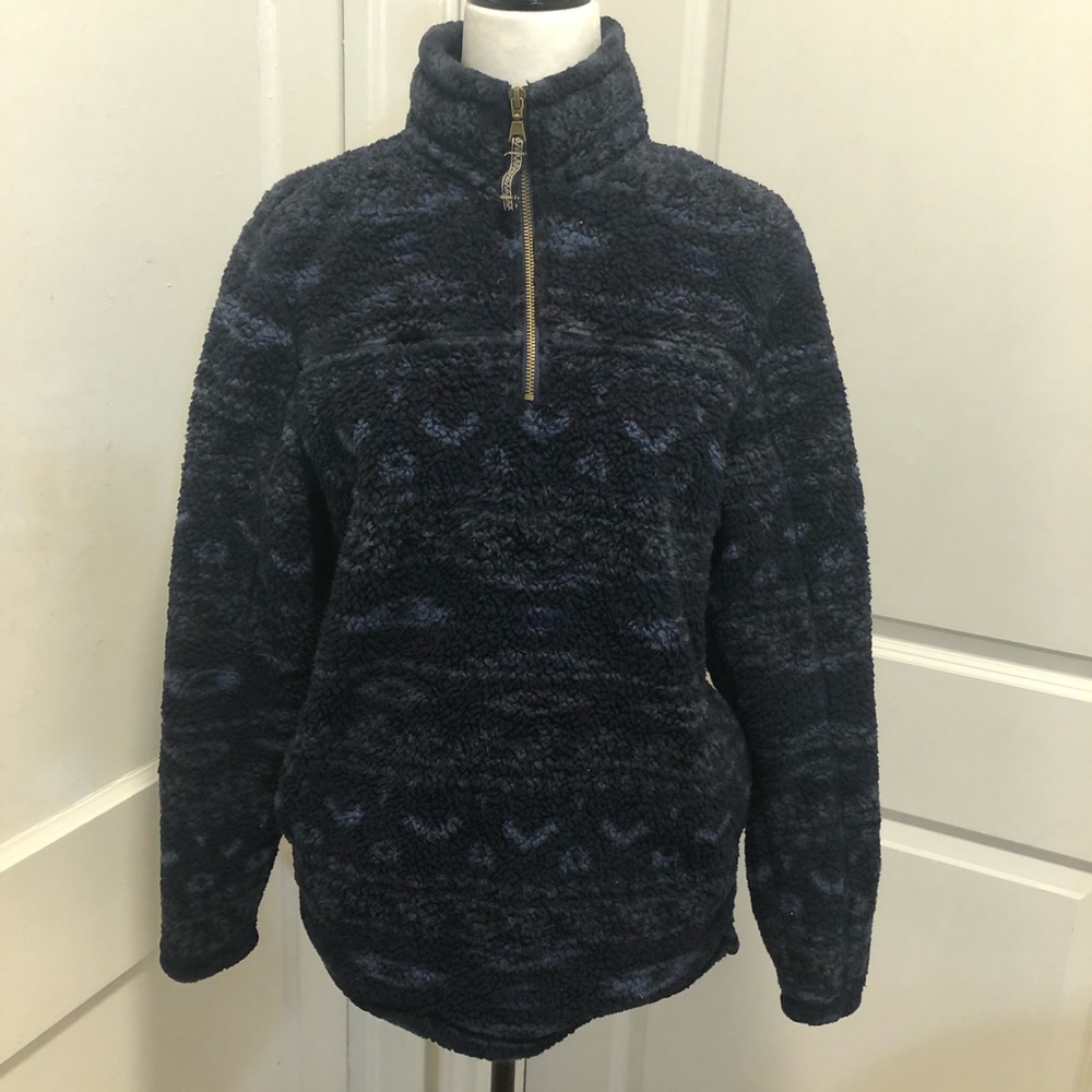 Alpine Sherpa sweater half zip size large